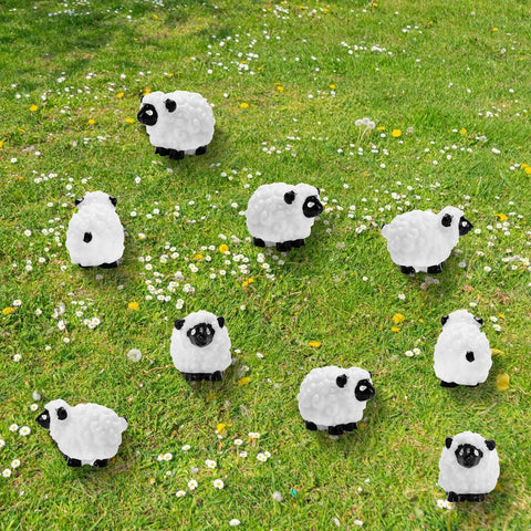 Bbiamsleep tiny garden sheep add charm to DIY crafts.