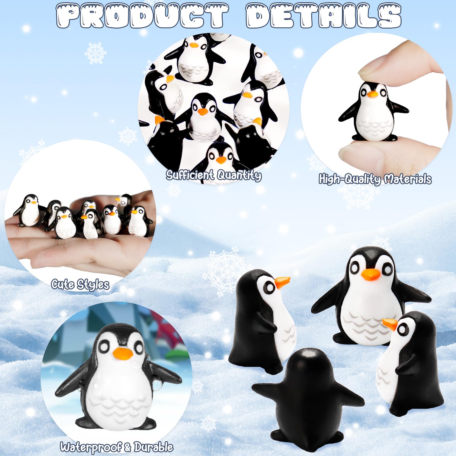 Bbiamsleep miniature penguin figures for dioramas and micro landscapes with charm.