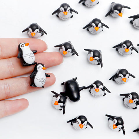 Bbiamsleep penguin figurine for winter decor in micro landscapes