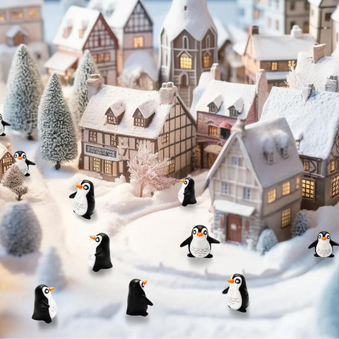 Bbiamsleep penguin figurine enhances tiny scenes with whimsical charm