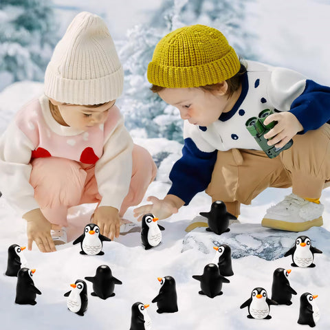 Bbiamsleep tiny penguin figurines perfect for dioramas, snow scenes, and crafts.