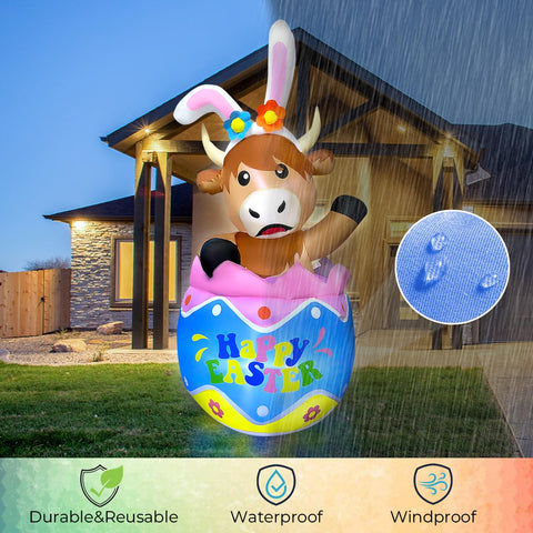 BBIOC ready-to-display Easter inflatable decor for yard or garden