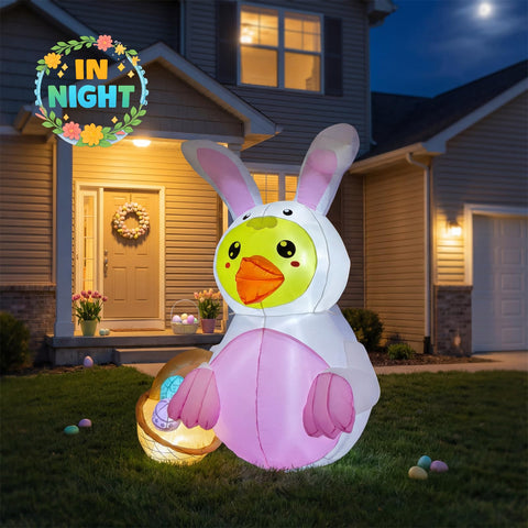Set up the Bbioc Easter inflatable duck quickly in seconds