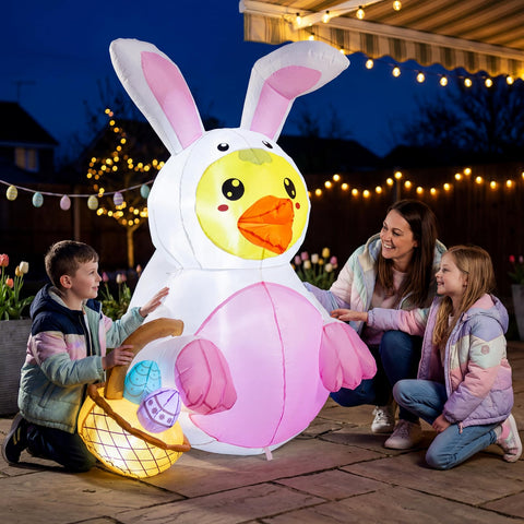 Outdoor Easter duck display by Bbioc for lawns and gardens
