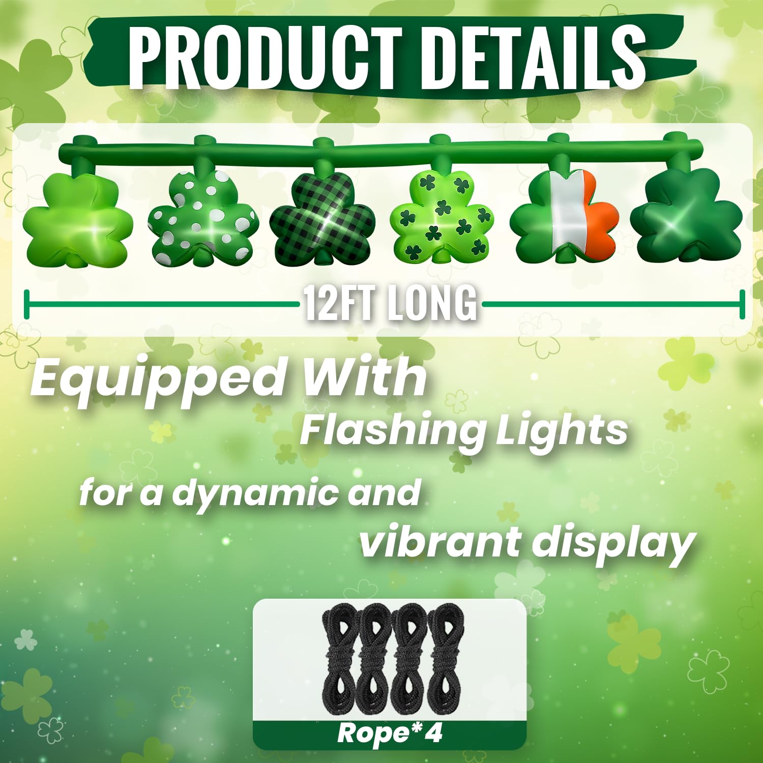 bbioc shamrock with polka dot pattern adds festive flair for parties