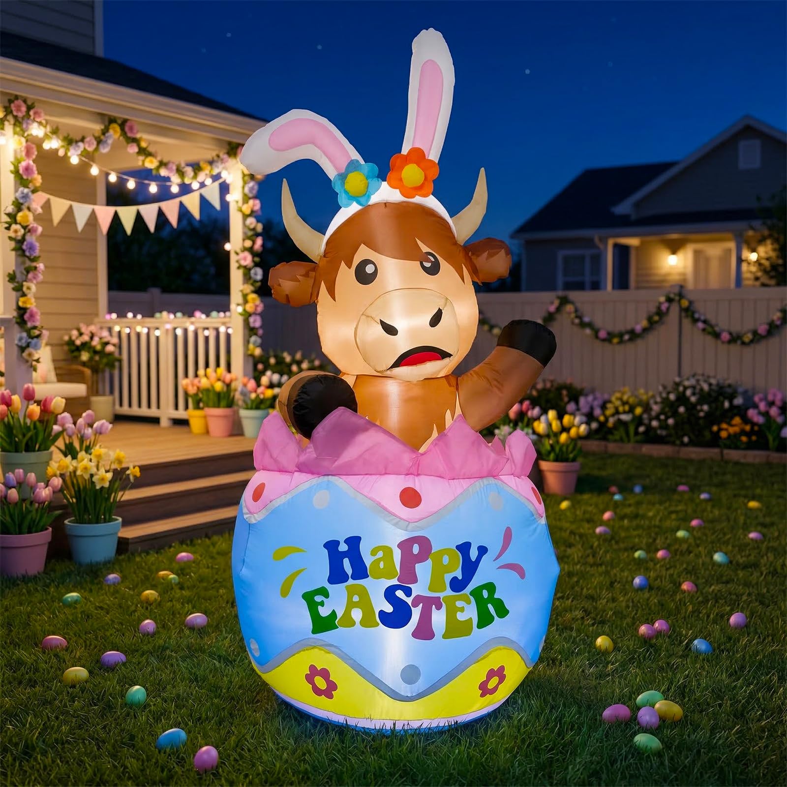 BBIOC waterproof polyester Easter inflatable withstands outdoor weather