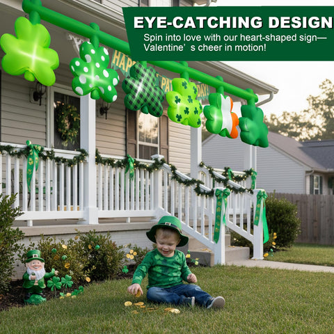 bbioc weatherproof shamrock outdoor decor withstands rain and sun