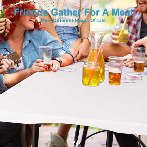 Bblife 6FT folding table in dining-room setup for meals and gatherings.