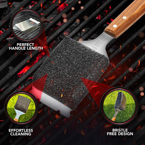 BBQ-AID cleans infrared and charcoal grills without damaging surfaces.