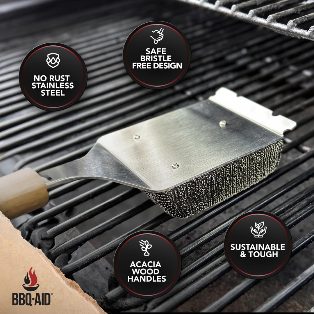BBQ-AID heat safe up to 250°F for on-hot-surface cleaning.