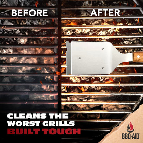 BBQ-AID no-scratch cleaning for delicate porcelain and ceramic grates.
