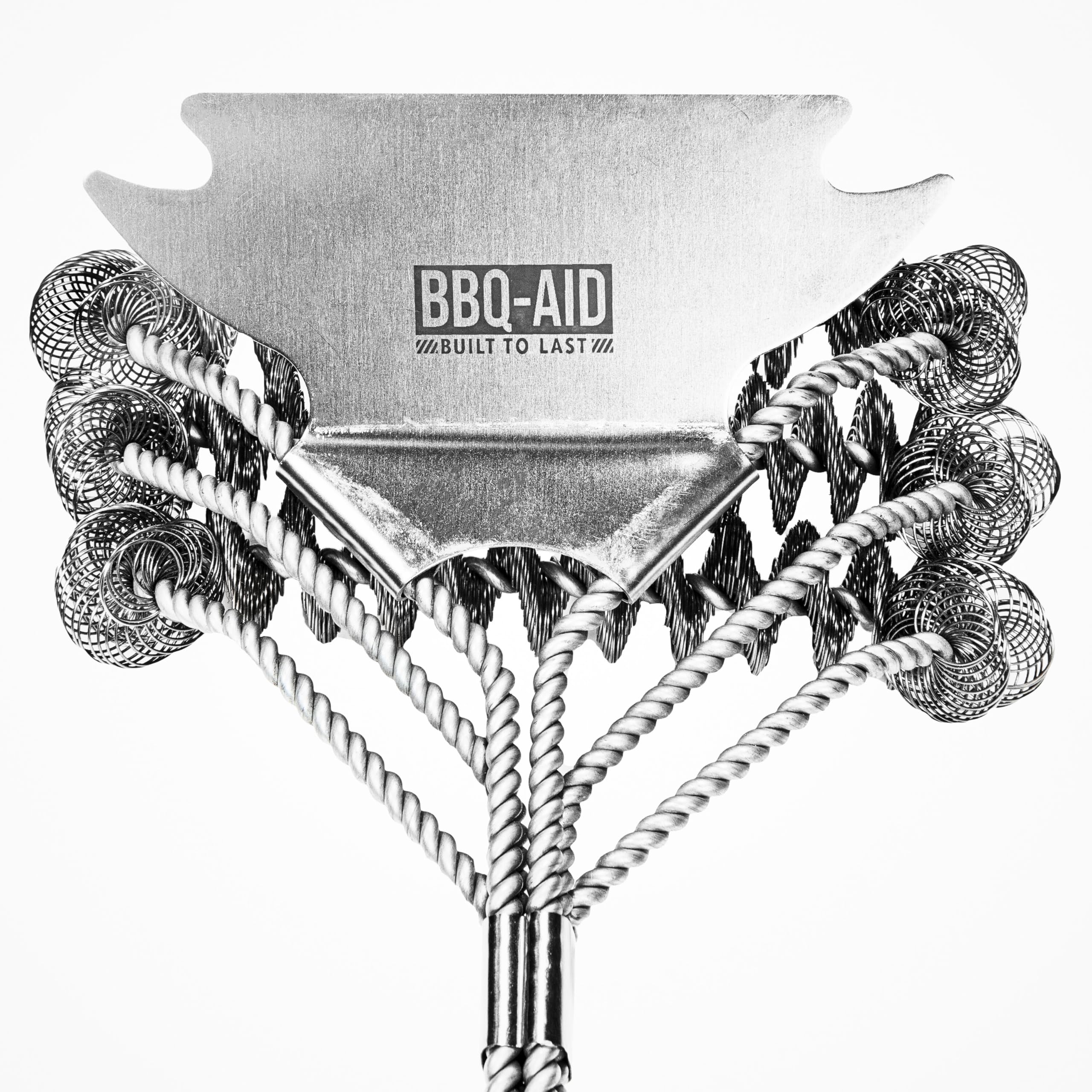 BBQ-AID scraper edge helps stubborn residue without wires pulling.