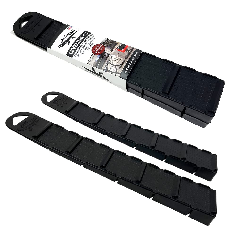 BBQ Butler Gator Tail leveling block supports a smoker on uneven ground for steadier cooking.