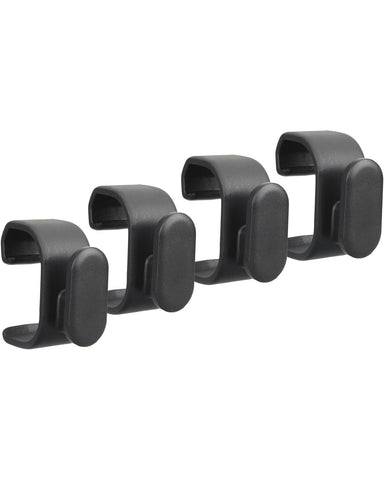 BBQ Future 4-pack hooks installed on Weber rail for secure tool storage