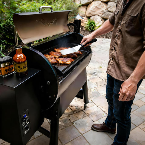 BBQ Future full-width grease tray keeps cooking area clean and safe