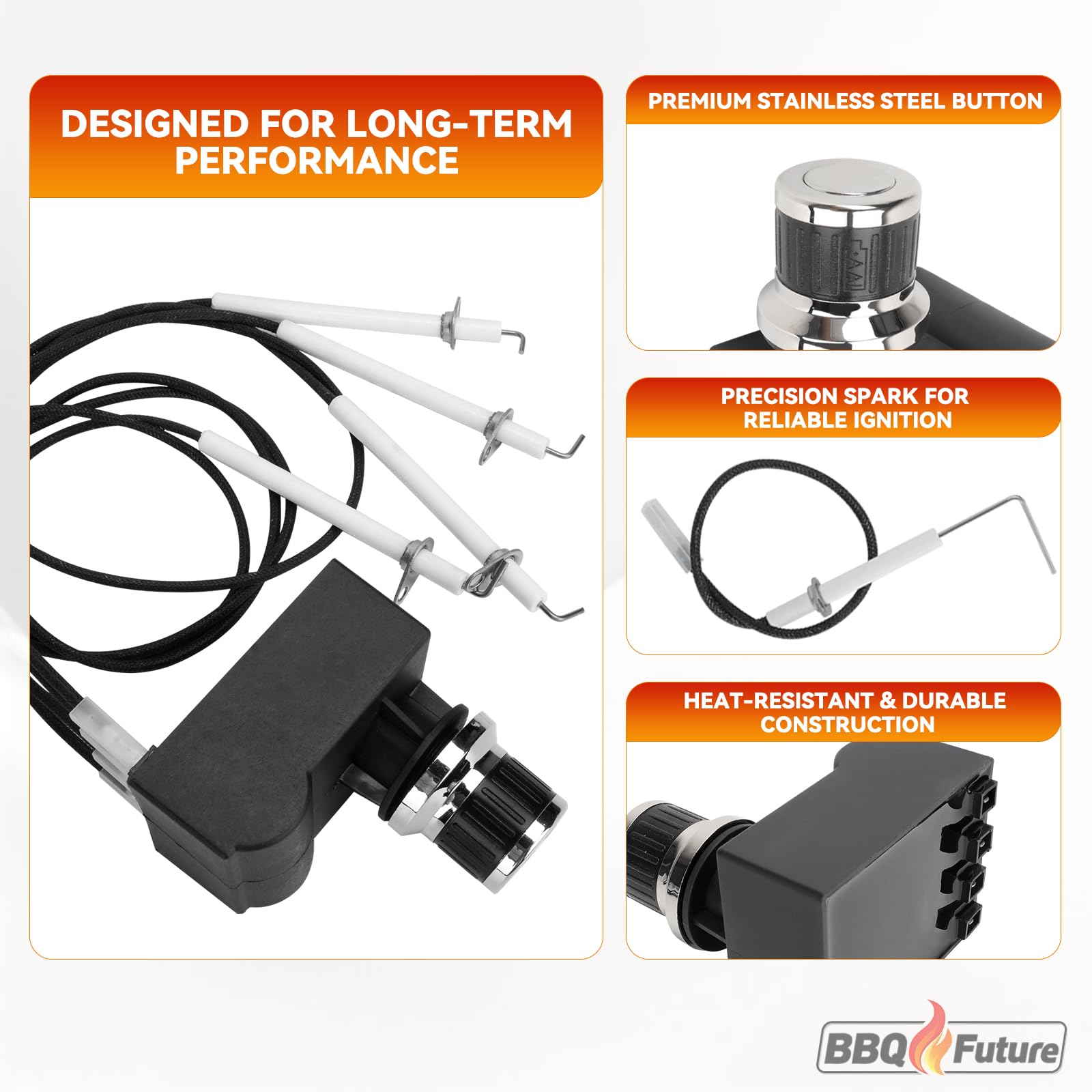 BBQ Future igniter kit in use on a griddle delivers dependable spark when needed
