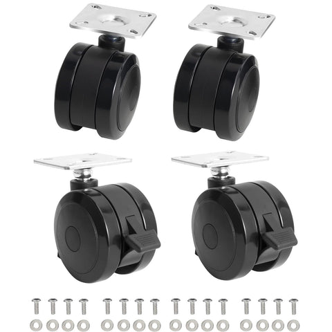BBQ Future locking caster 69828 front view with plate for easy Weber Spirit replacement