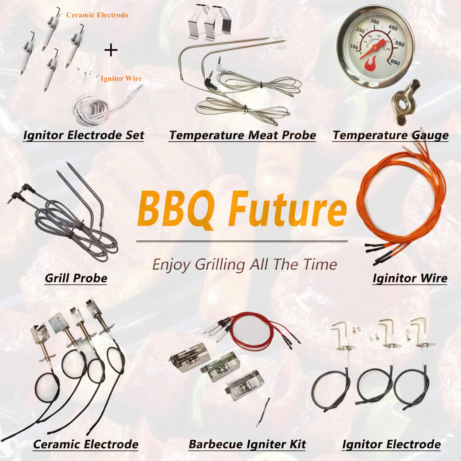 BBQ Future size-fit note guides correct ignition-part compatibility