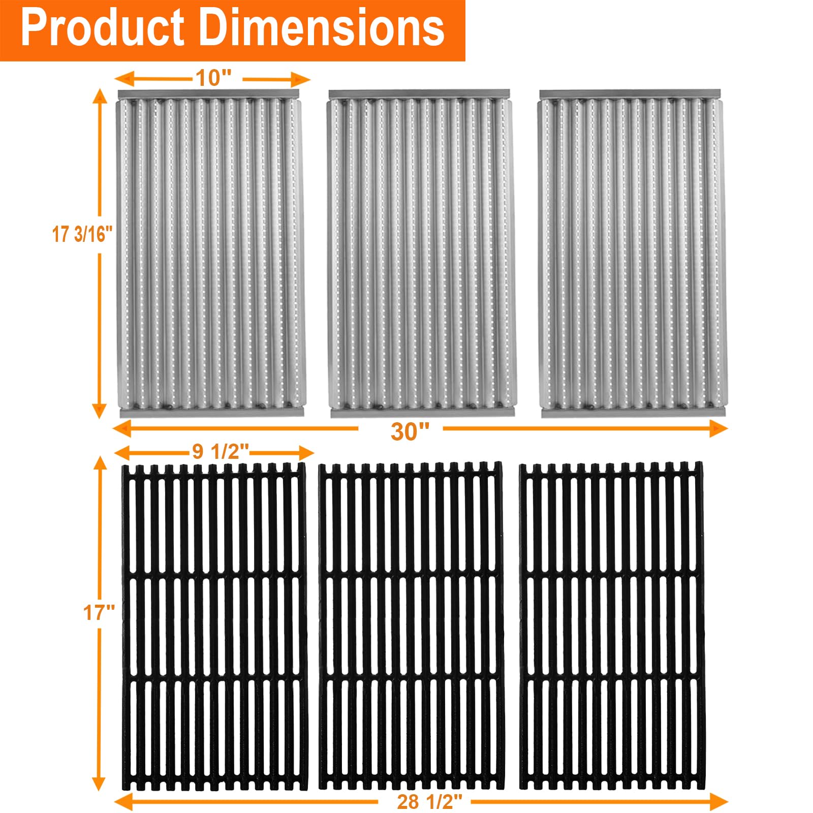 BBQ Future stainless steel emitter plates deliver durable, rust-resistant heat for Charbroil grills