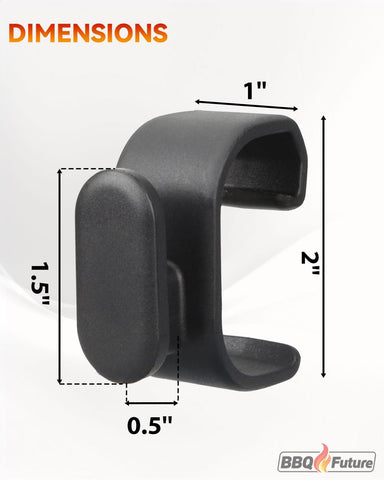 BBQ Future hooks fit Weber Slate griddle on side rail