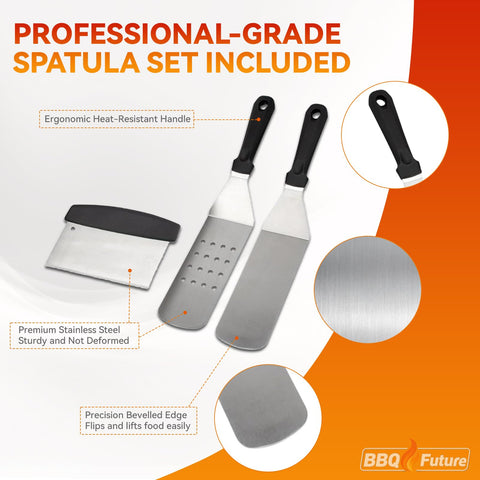 BBQ Future 23x16 griddle spread across grill for wide cooking surface