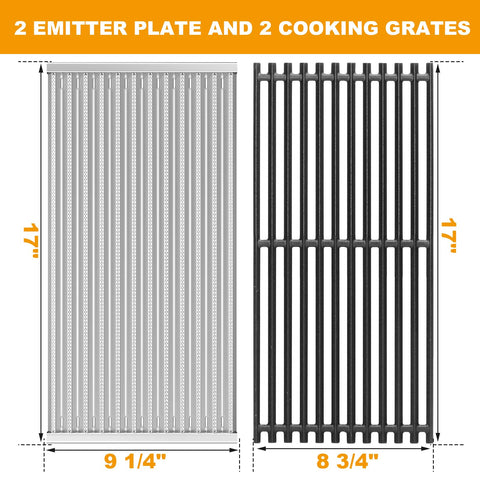 BBQ-PLUS cast iron cooking grates pair in action for even searing.
