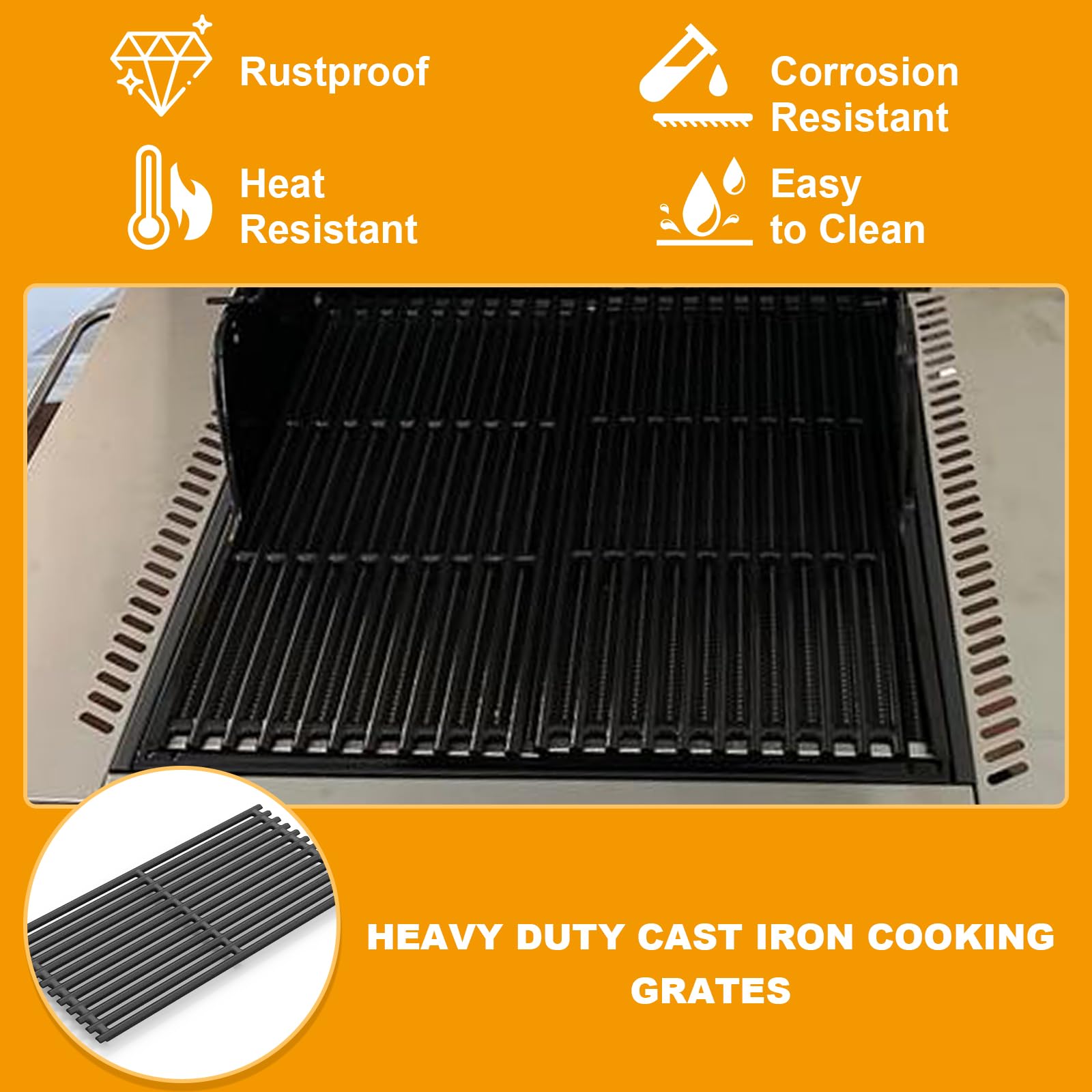 BBQ-PLUS heat plates aid consistent cooking and easier cleanup.