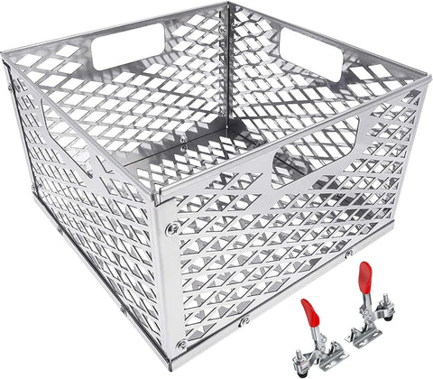 BBQ-PLUS charcoal firebox basket in stainless steel for durable heat retention.