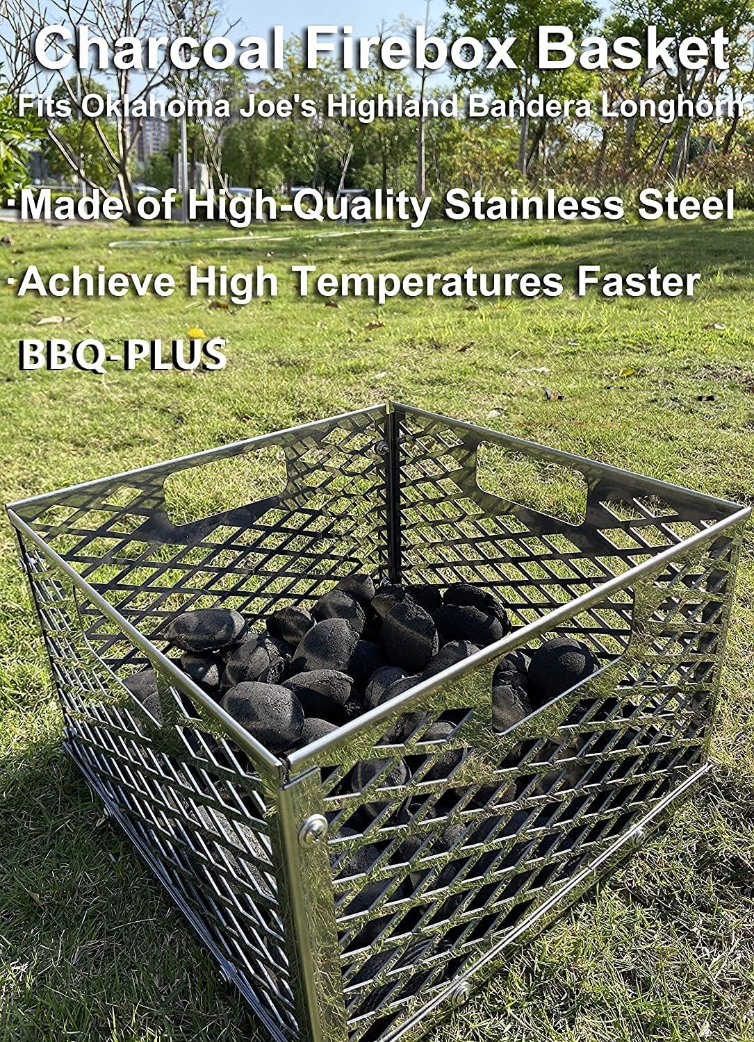 BBQ-PLUS firebox dimensions 12x12x7.5 inches fit compatible smokers.