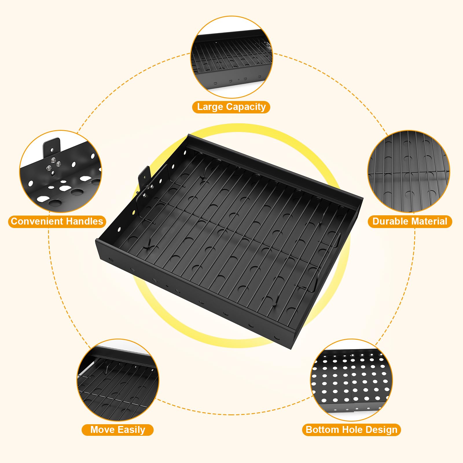 BBQ-PLUS high-temperature alloy steel tray endures intense grilling