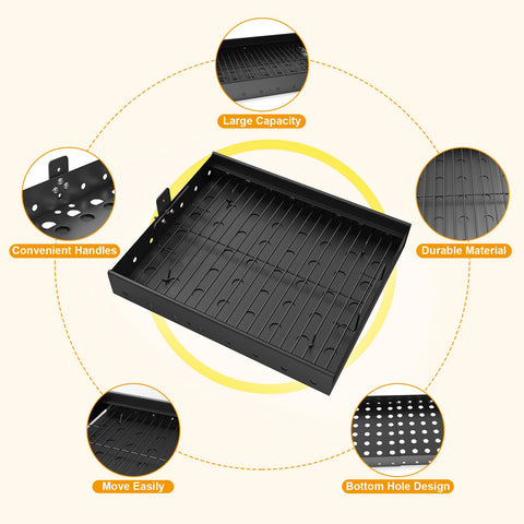 BBQ-PLUS high-temperature alloy steel tray endures intense grilling