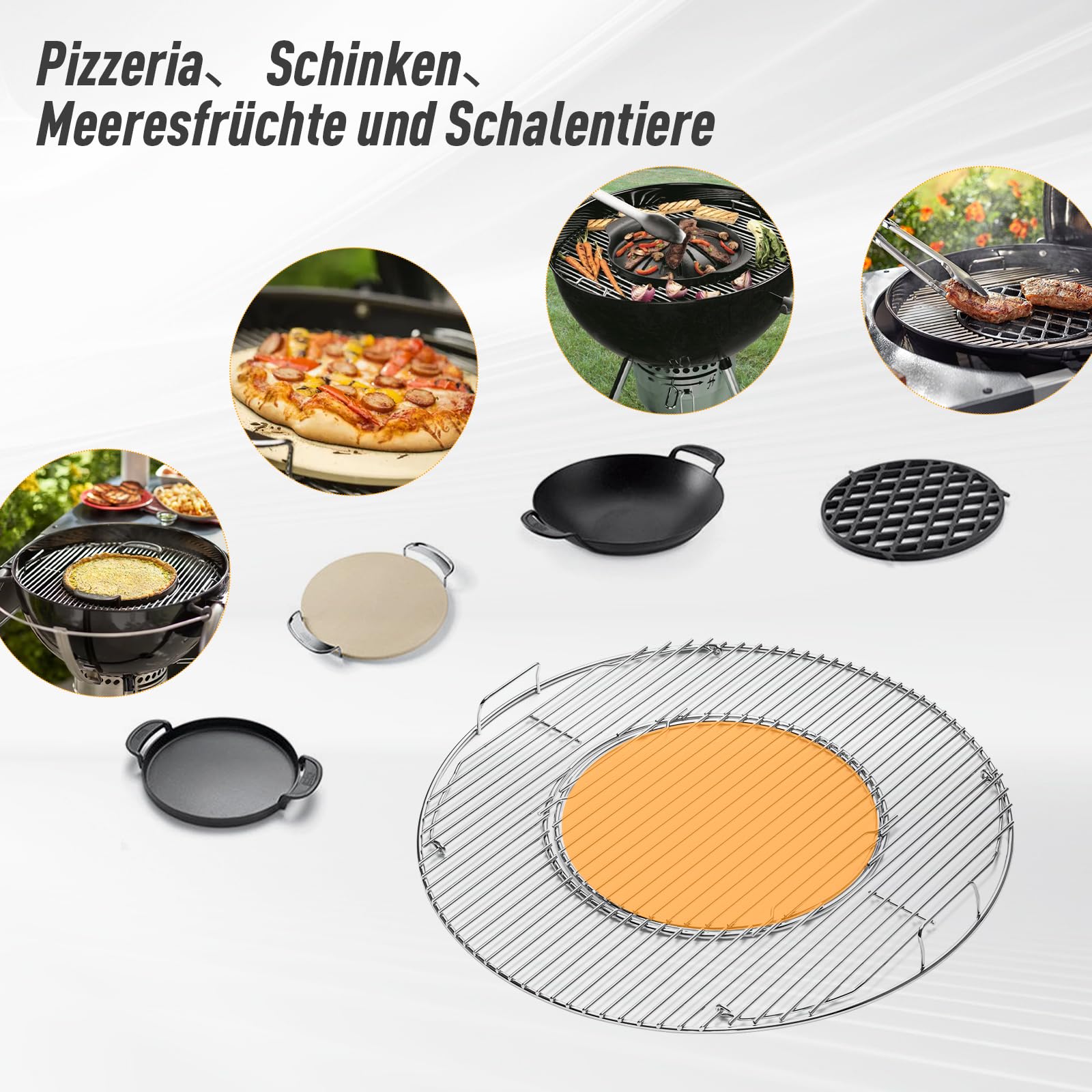 BBQ-Yummy easy installation into Weber grooves, tool-free and secure