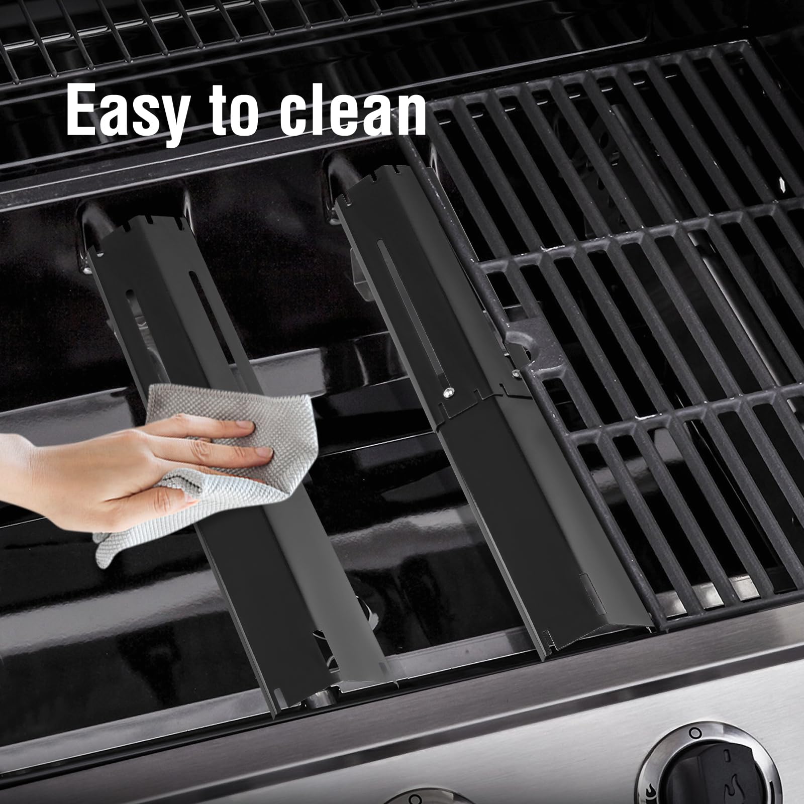 BBQ-Yummy flare-up reduction helps protect burners during cooking.