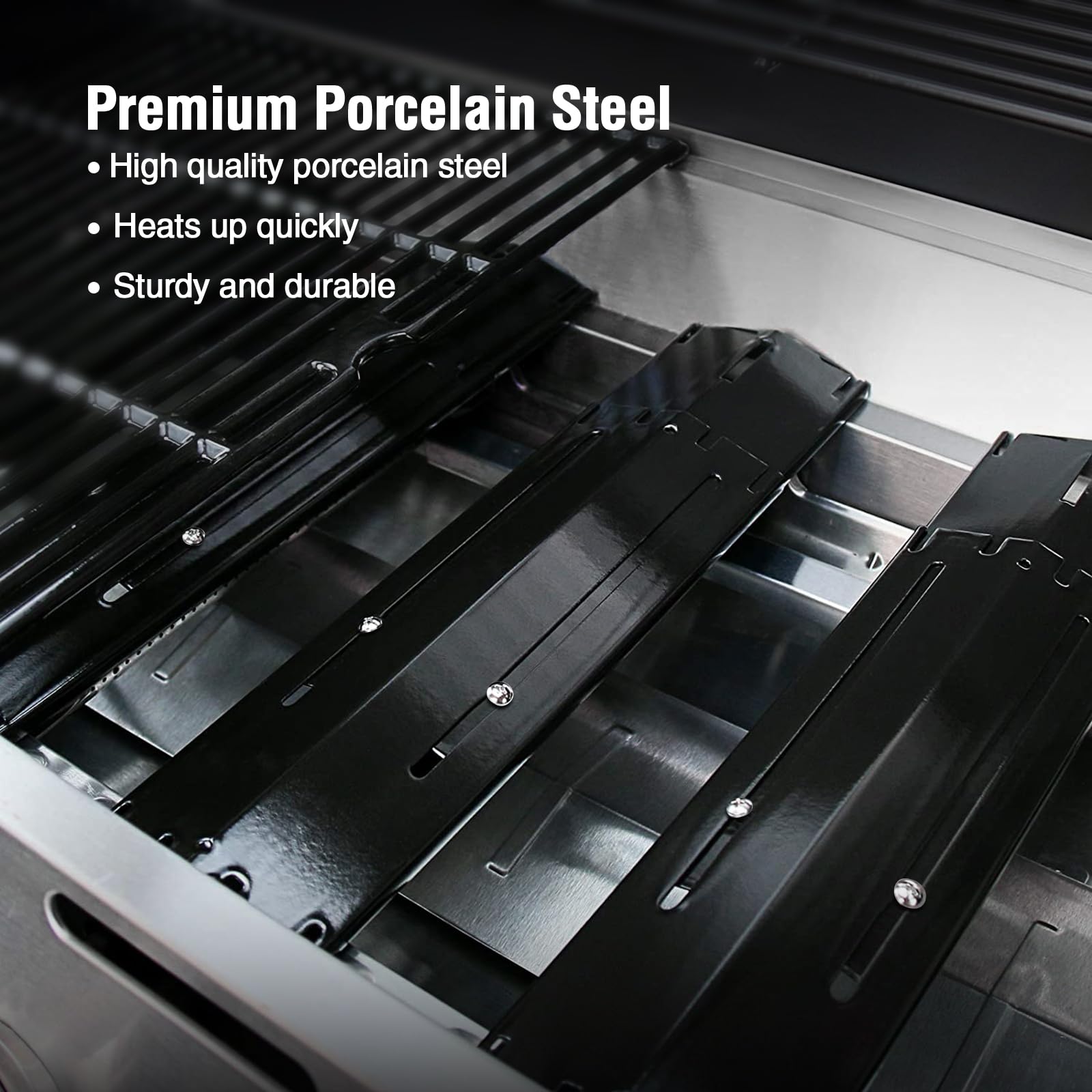 BBQ-Yummy four-pack replacement plates for convenient grill upkeep.