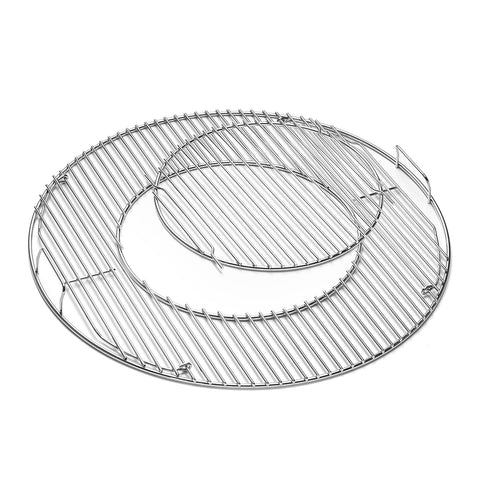 BBQ-Yummy hinged grate for Weber 22.5 inch, wide cooking area for more grilling