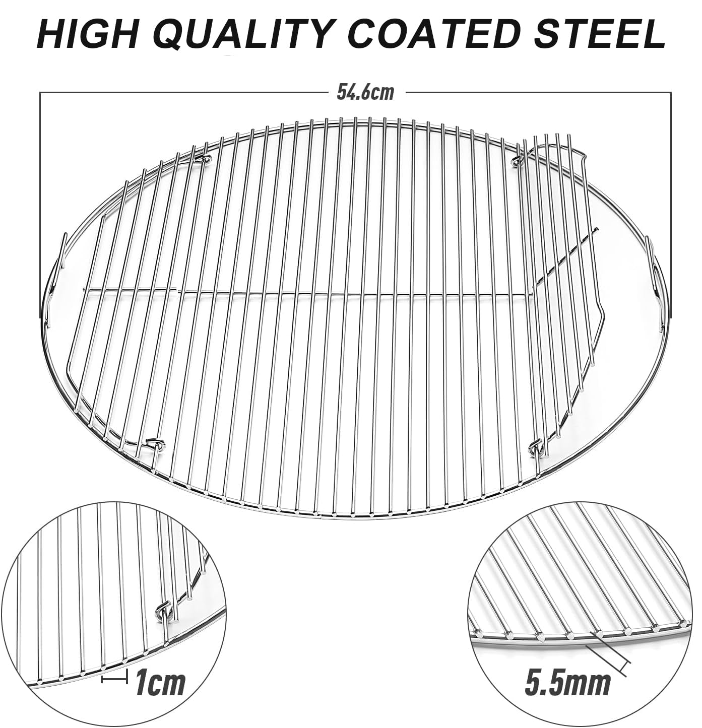 BBQ-Yummy raised side handles enable easy charcoal addition without removing the grill.