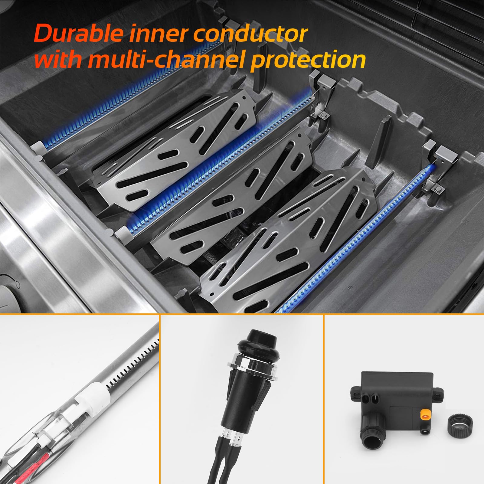 BBQ-Yummy igniter electrodes provide consistent flame initiation.