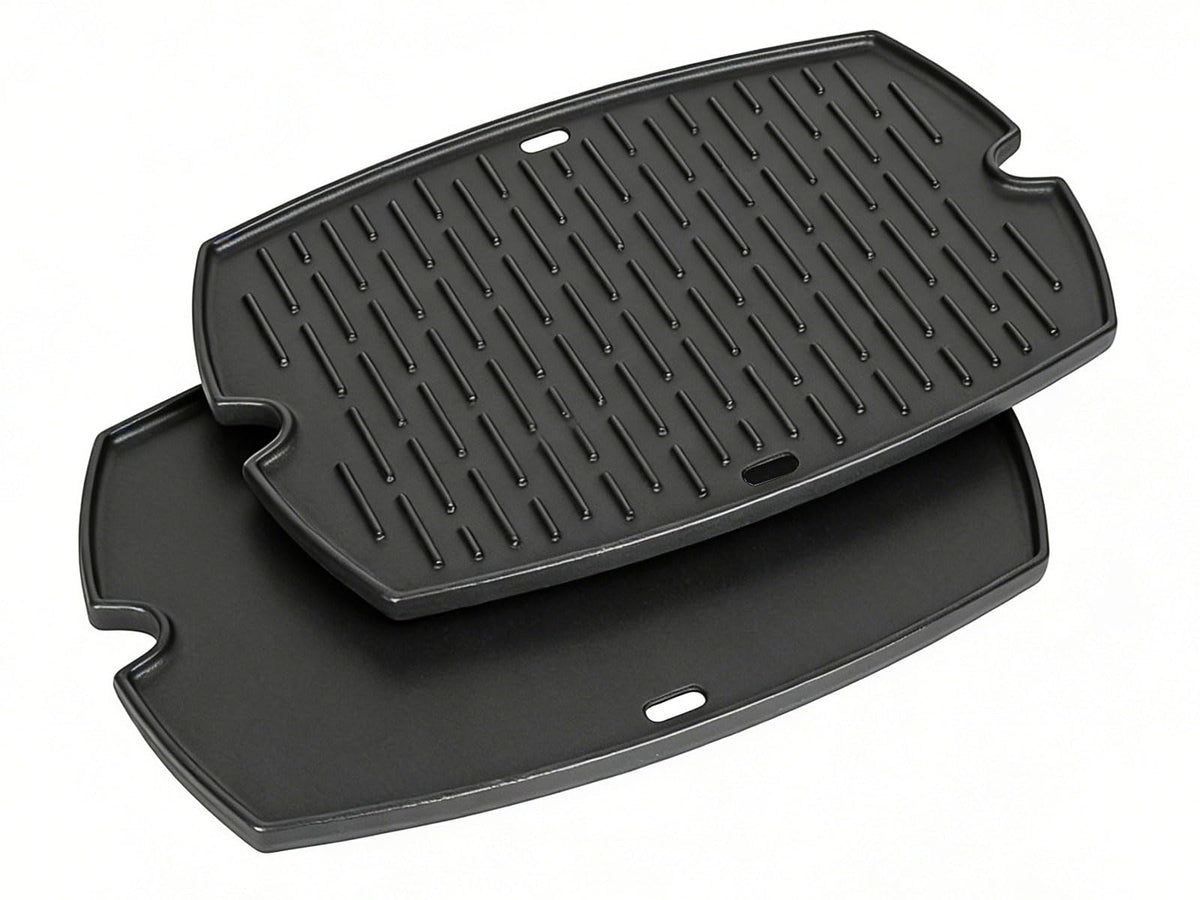 BBQ777 cast iron griddle for Weber Q1000, even heating for searing and sautéing