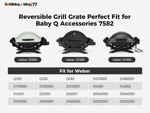 BBQ777 cast iron griddle for Weber Q1200, durable outdoor performance