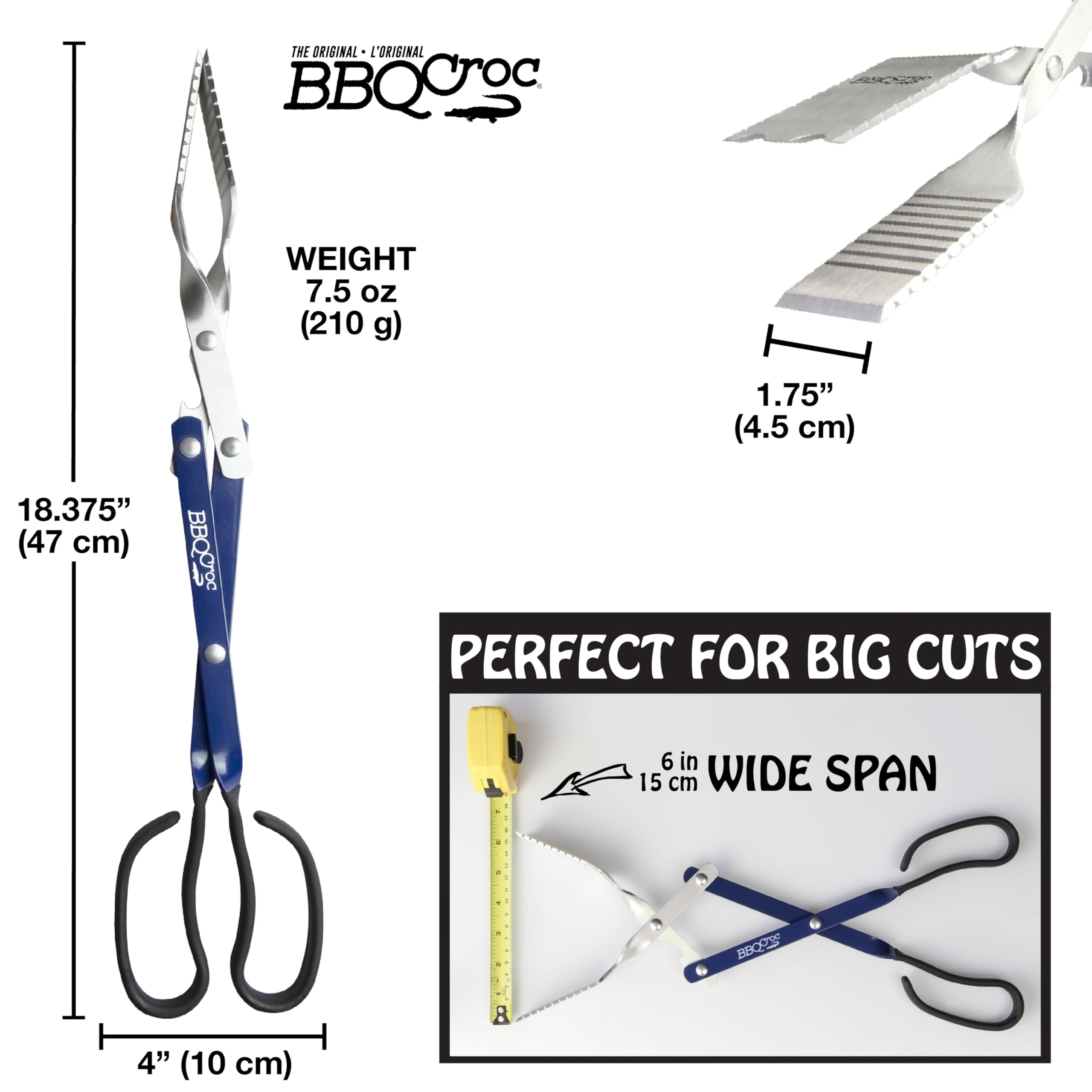 BBQ Croc 3-in-1 tool bottle-opener adds convenient beverage access.