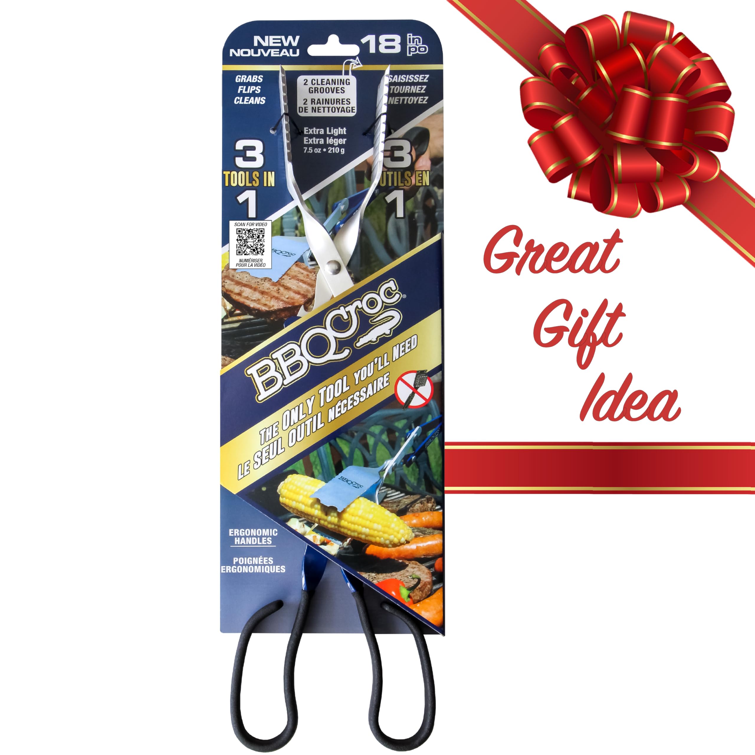 BBQ Croc 3-in-1 tool dishwasher-safe for simple after-cook cleanup.