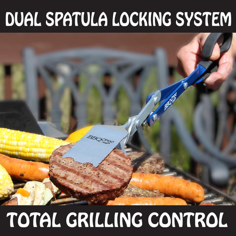 BBQ Croc 3-in-1 tool ergonomic-non-slip handle improves control during flips.