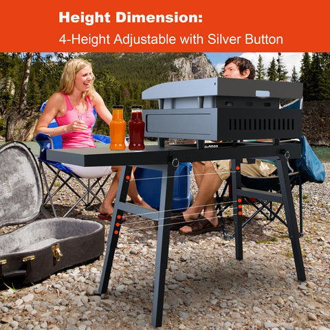 Paper towel holder on BBQCuker griddle stand for quick cleanups