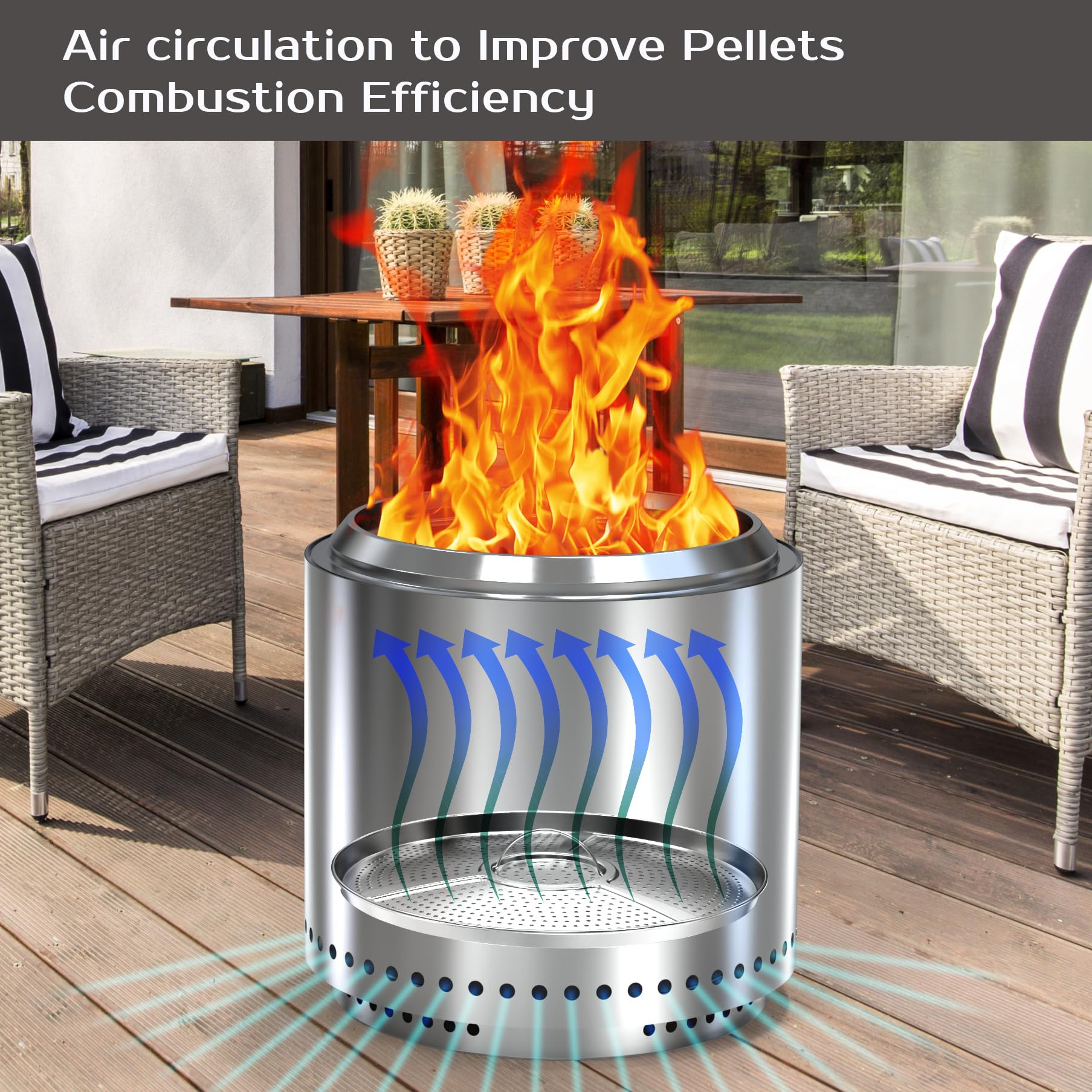 BBQCuker pellet adapter handle shown for easy insertion and removal after cooling.