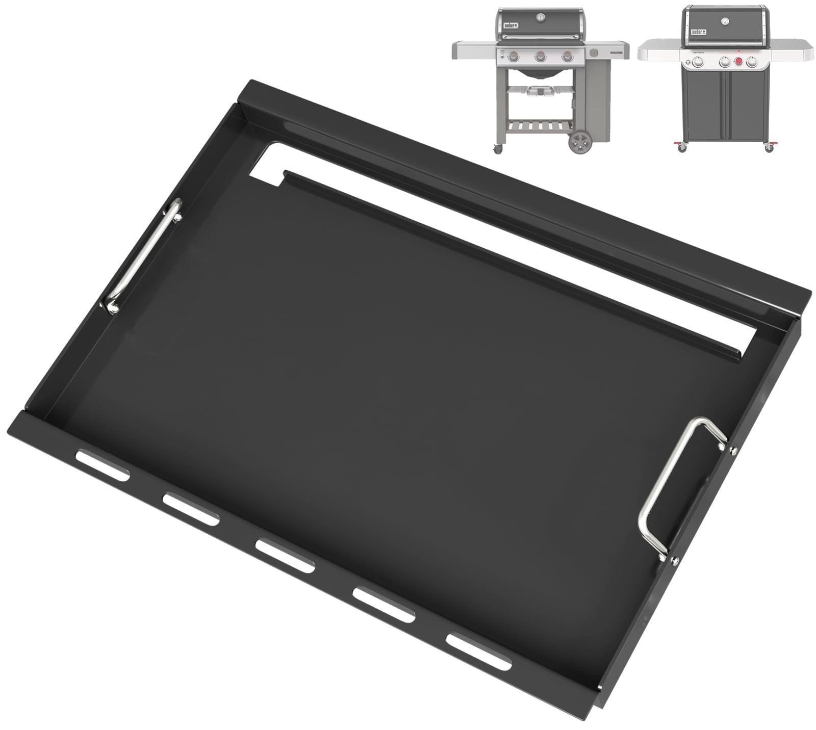 BBQ Future 6788 full-size griddle insert on Weber Genesis II 300-series for versatile searing