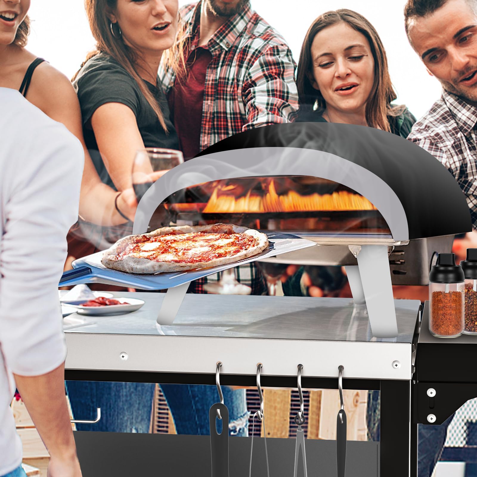 BBQMall compatibility image showing setup with Ooni and Ninja ovens