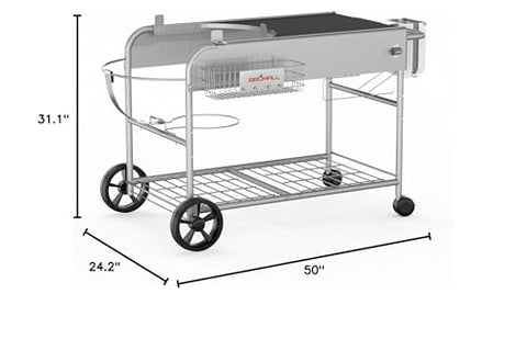 BBQMall grill table assembly steps shown for quick setup