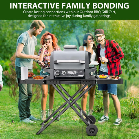 BBQMall raised-edge design fixes grill firmly for 360-degree safety