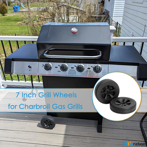 BBQration 2-pack grill wheels for fast replacements.
