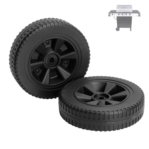 BBQration 7-inch grill wheels replacement for Charbroil grills, smooth mobility.